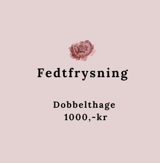 Behandlinger  Fedtfrysning Dobbelthage 1 påsætninger 1000,-kr