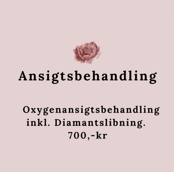 Behandlinger Oxygenansigtsbehandling inkl. Diamantslibning 700,-kr