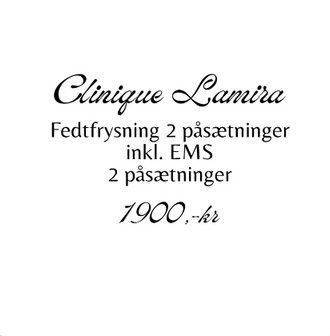 Behandlinger Fedtfrysning 2 påsætninger inkl. 1 x EMSculpting