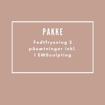 Behandlinger PAKKE  Fedtfrysning 2 påsætninger inkl. 1 EMSculpting