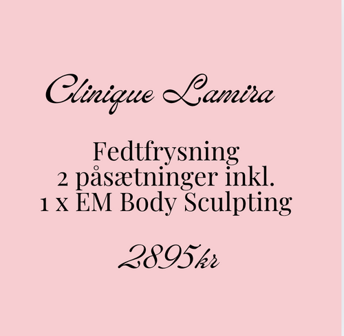 Skønhedsbehandlinger Fedtfrysning med 2 påsætninger inkl. 1 x EM Body Sculpting 2895,-kr