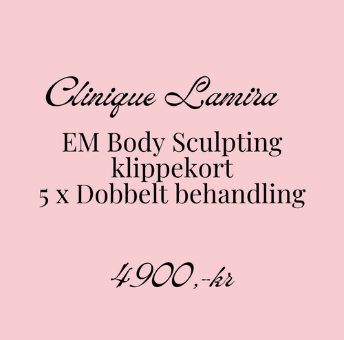 Skønhedsbehandlinger EM Body Sculpting klippekort 5 x Dobbelt behandling  4900,-kr