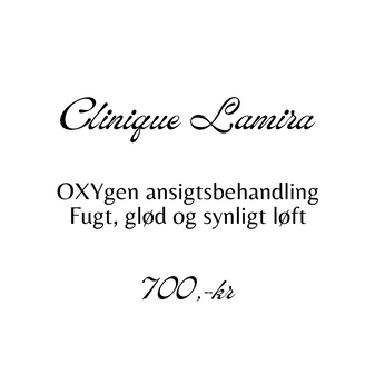 Behandlinger Oxygenansigtsbehandling 700,-kr