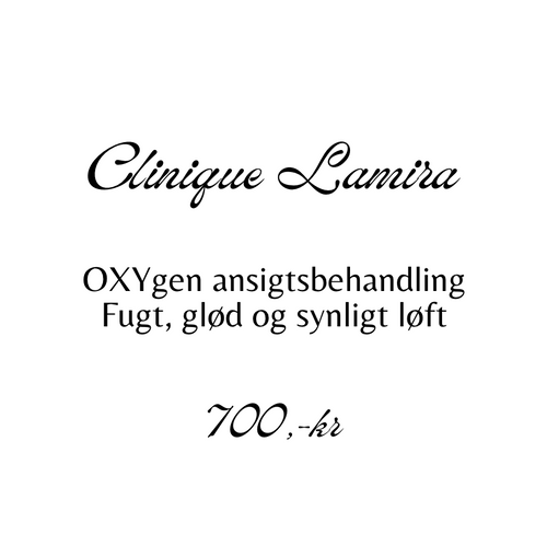 Behandlinger Oxygenansigtsbehandling 700,-kr