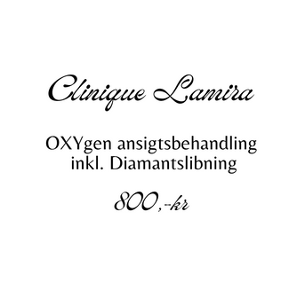 Behandlinger Oxygenansigtsbehandling inkl. Diamantslibning 800,-kr