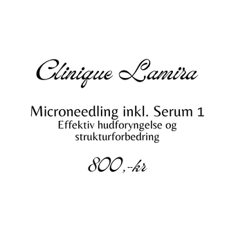 Behandlinger Microneedling inkl. serum 1. behandling 800,- kr