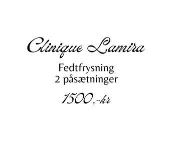 Behandlinger Fedtfrysning af Mave øvre og nedre 1500,- kr