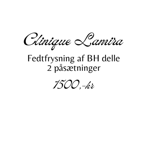 Behandlinger Fedtfrysning af kærlighedshåndtag eller BH