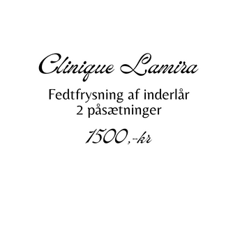 Behandlinger Fedtfrysning Inderlår 2. påsætninger 1500,-kr