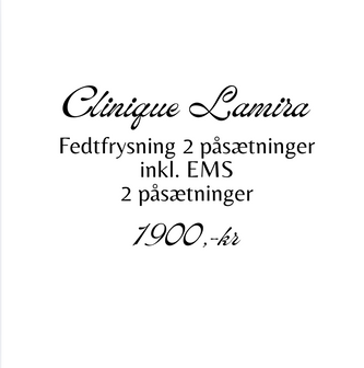 Behandlinger Fedtfrysning 2 påsætninger inkl. 1 x EMSculpting 1900,-kr